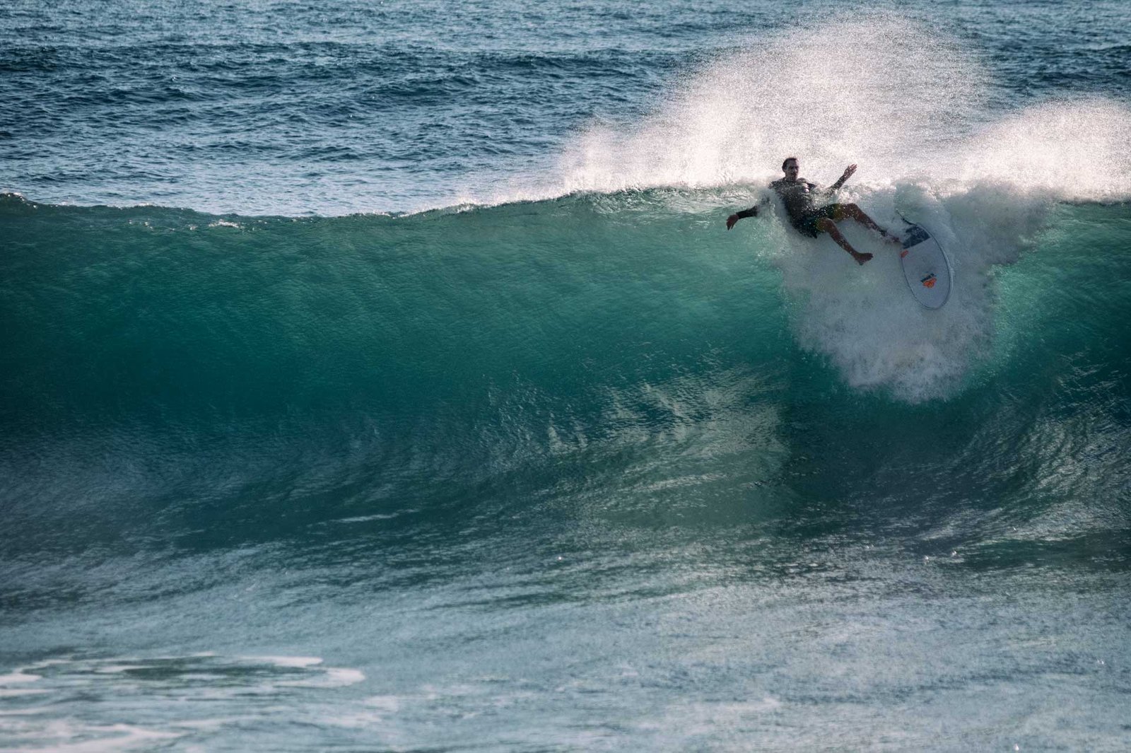 Surfer's fall from board