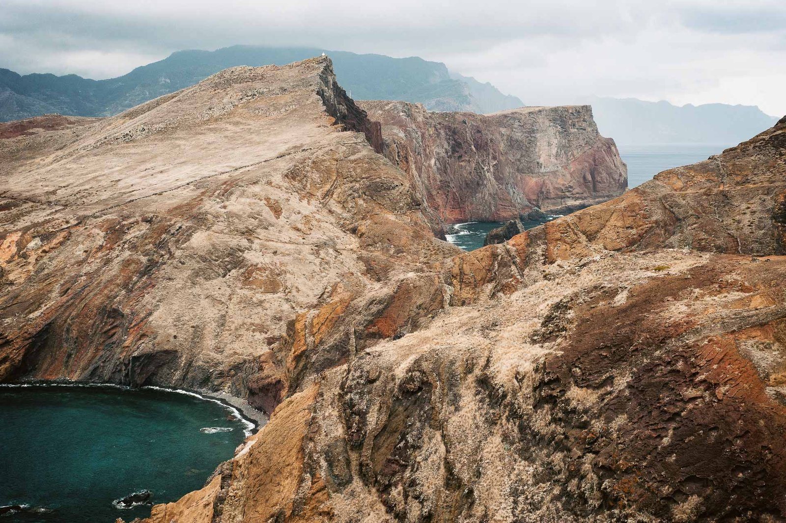 walking on cliffs and rocks